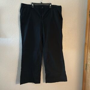 Black women's wide leg Khaki's